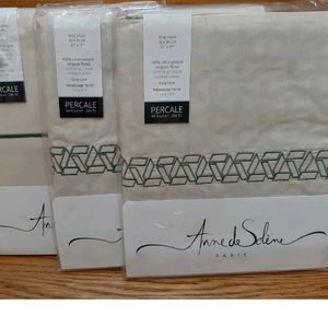 ANNE De SOLENE EASYCARE  TROPICAL 2 King shams, 1 pair of pillowcases 4 pieces